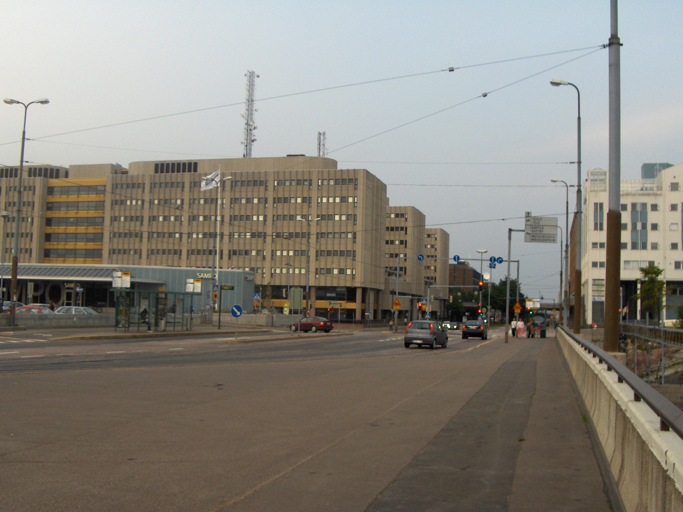 Facade of the Pasila government agency building in Helsinki.